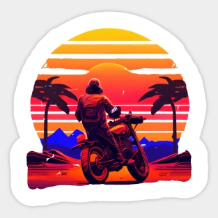 Riding off into the sunset has never felt so freeing Sticker